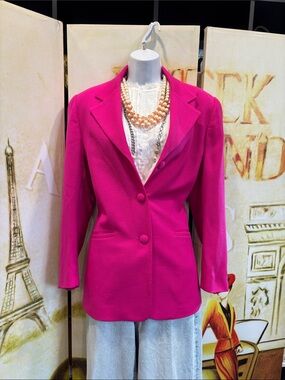 Evan Picone Bright Fuchsia Tailored Blazer
